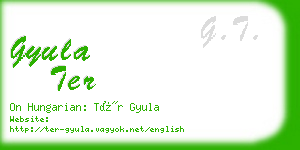 gyula ter business card
